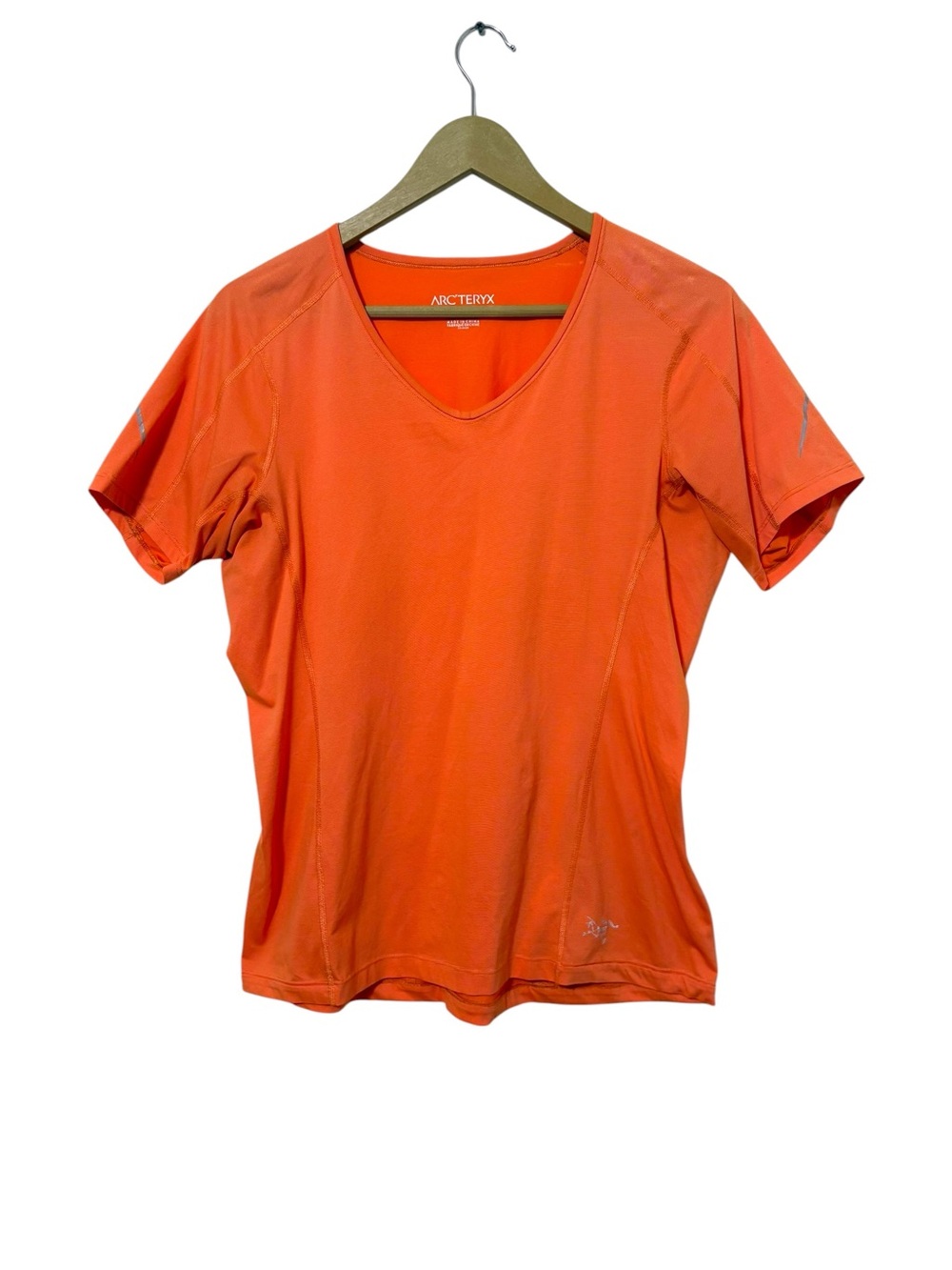 Arc’Teryx‎ Women’s Large Orange Motis Crew Short Sleeve Shirt Travel Comfort